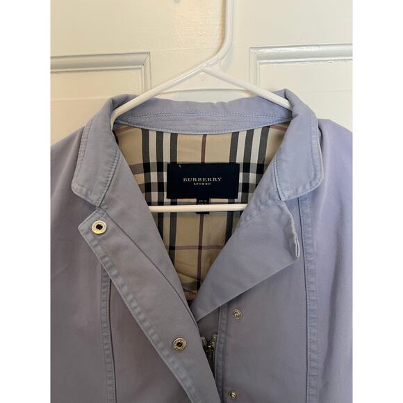 Burberry London Women's 10 Jacket Signature Nova Check Lining light Purple Crop - Picture 4 of 14